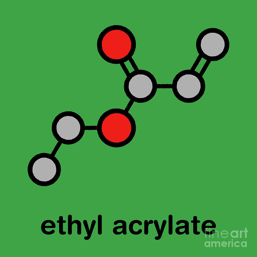 Ring Photograph - Ethyl Acrylate Molecule by Molekuul/science Photo Library