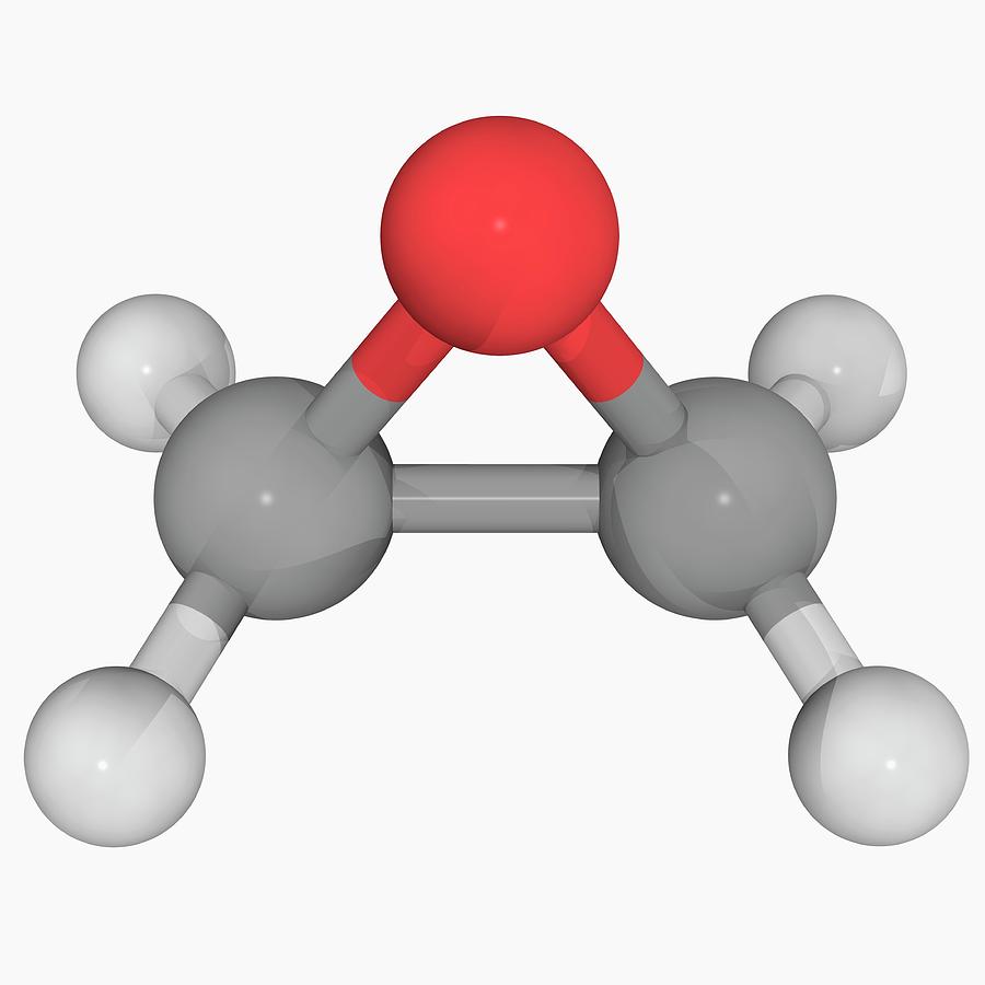Ethylene Oxide Molecule Digital Art by Laguna Design