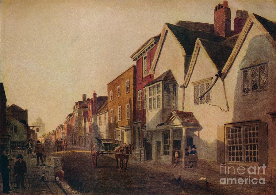 Eton High Street, C19th Century, 1924 Drawing by Print Collector