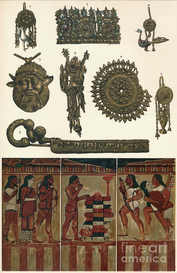 Etruscan Antiquities From Clusium Drawing by Print Collector