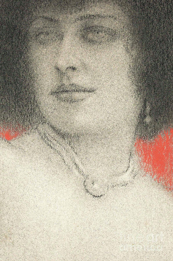 Etude de Femme, circa 1914  Pastel by Fernand Khnopff