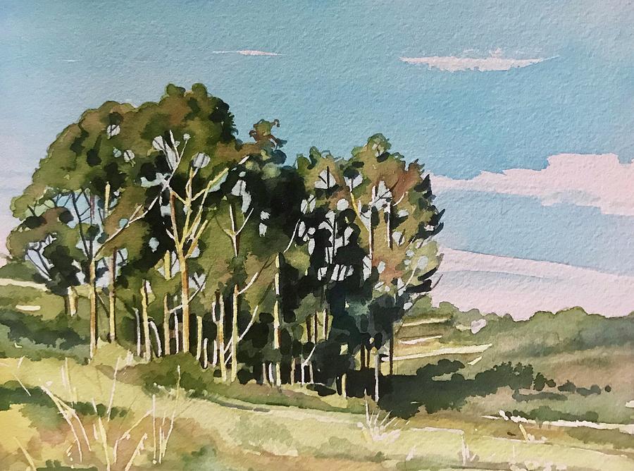 Santa Monica Painting - Eucalyptus Copse - Tuna Canyon by Luisa Millicent