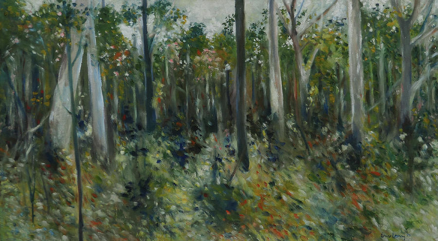 Impressionism Painting - Eucalyptus forest Australia 1995 by Enver Larney