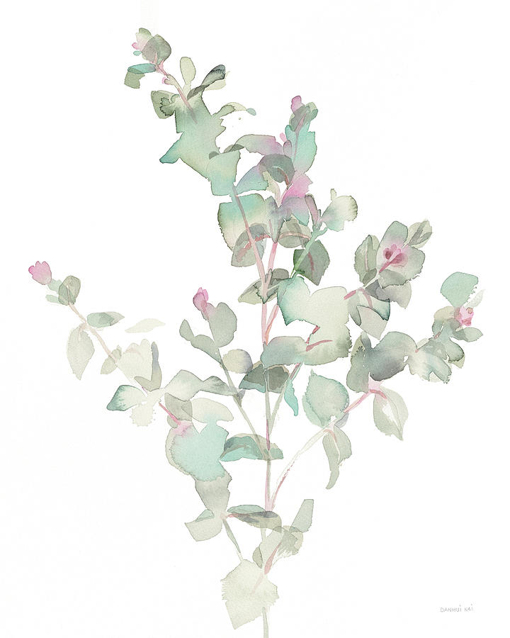 Branches Painting - Eucalyptus II White by Danhui Nai