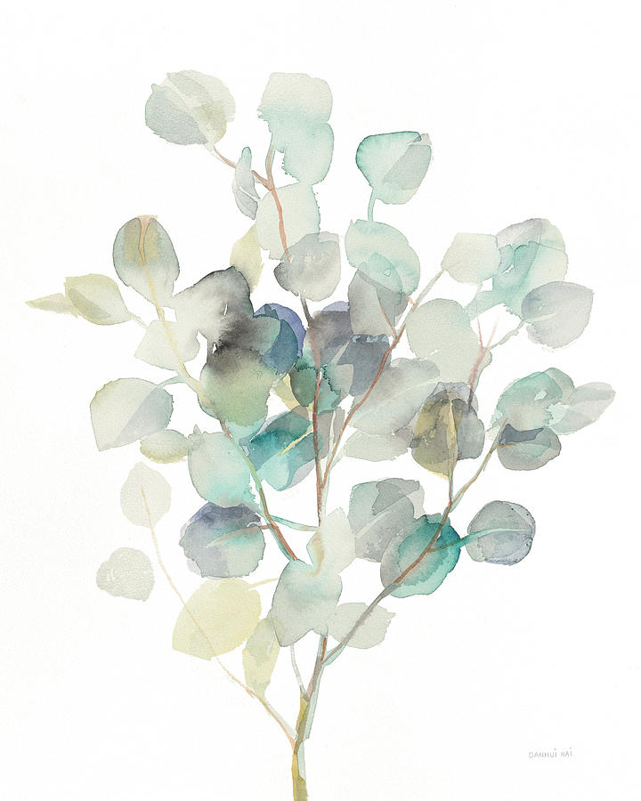 Blue Painting - Eucalyptus IIi White by Danhui Nai