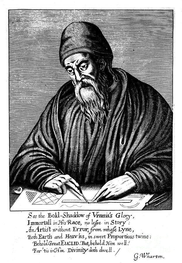 Euclid, Ancient Greek Mathematician Drawing by Print Collector