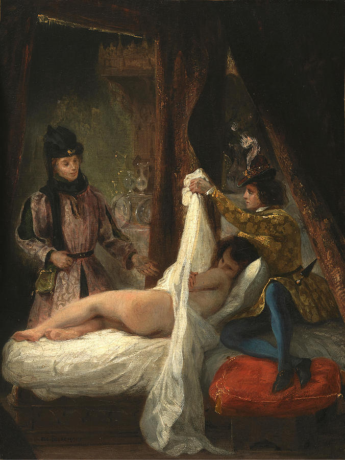 Eugene Delacroix -Charenton-Saint-Maurice, 1798-Paris, 1863-. The Duke of Orleans showing his Lov... Painting by Eugene Delacroix -1798-1863- Eugene Delacroix -Charenton-Saint-Maurice, 1798-Paris, 1863-. The Duke of Orleans showing his Lov... Painting by Eugene Delacroix -1798-1863-