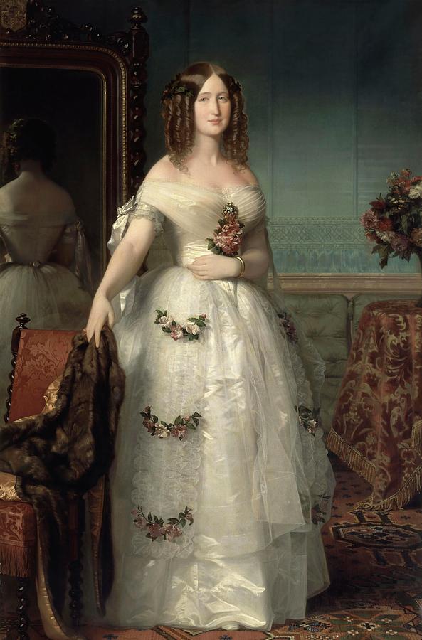 Eugenie de Montijo, Countess of Teba, 1849, Oil on canvas. FEDERICO DE MADRAZO . TEBA CONDESA DE. Painting by Federico de Madrazo -1815-1894-