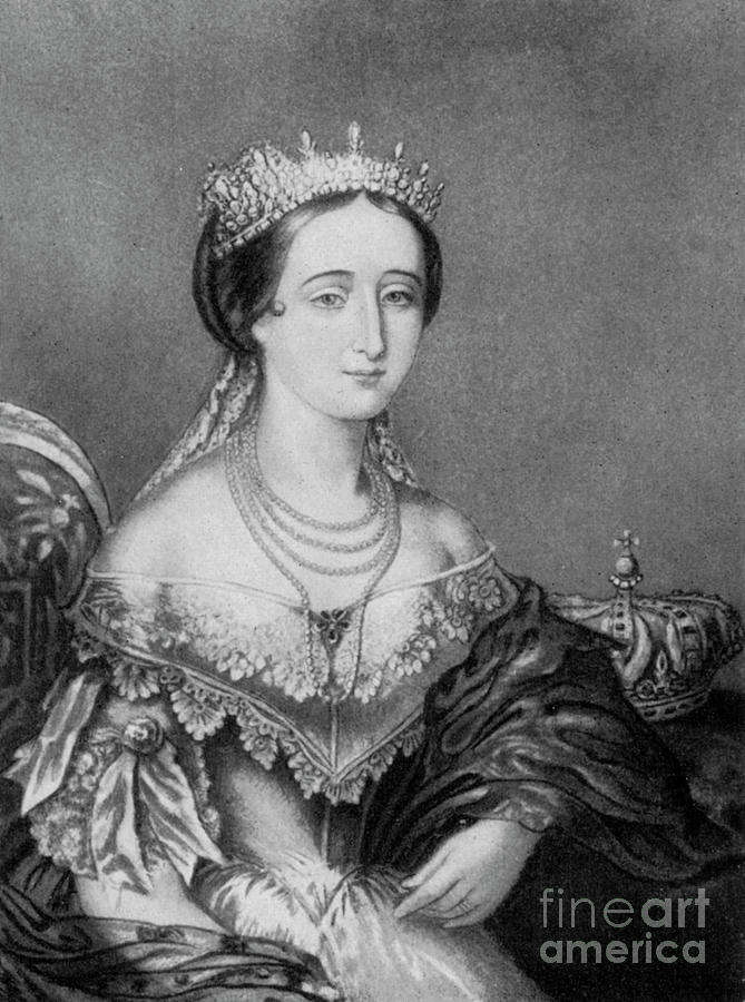 Eugenie De Montijo, Empress Consort Drawing by Print Collector