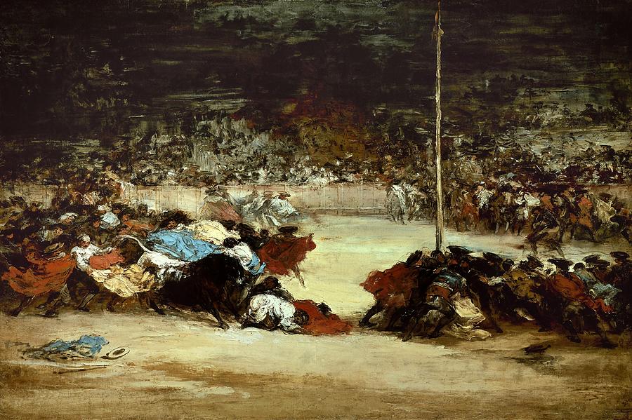 Eugenio Lucas Villamil The Bullfight, 1890/1900. National Gallery of Art, Washington DC. Painting by Eugenio Lucas Villamil