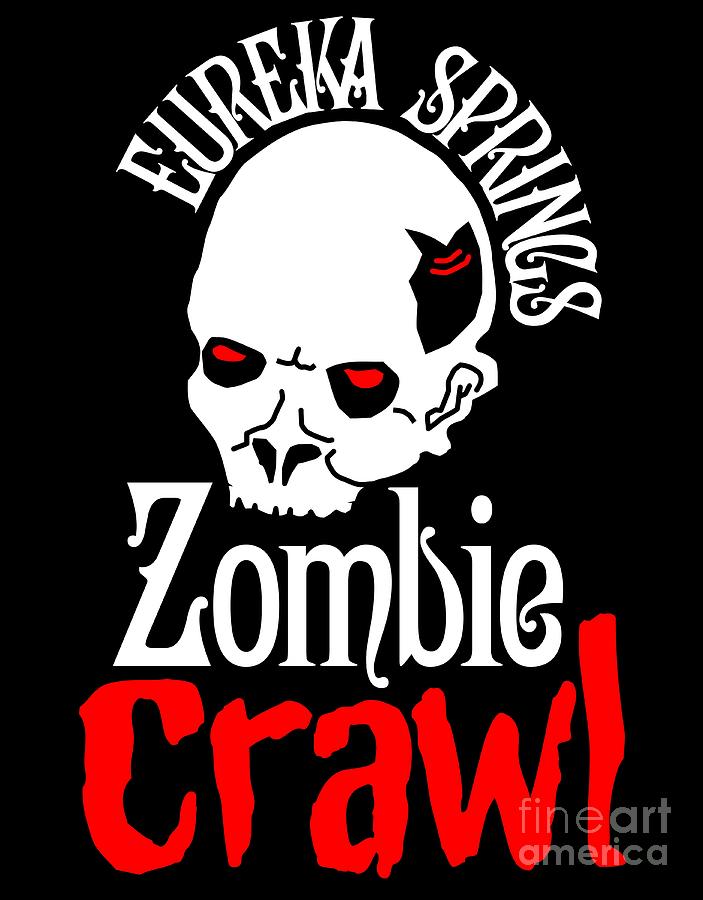 Eureka Springs Zombie Crawl logo Digital Art by Jeff Danos