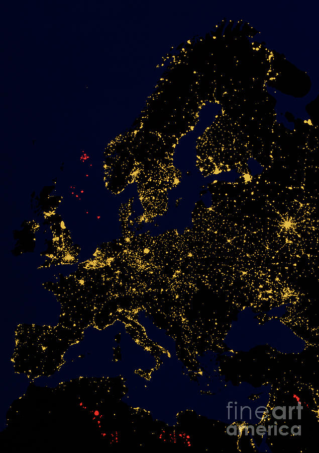 Europe At Night Photograph by Science Photo Library Europe At Night Photograph by Science Photo Library