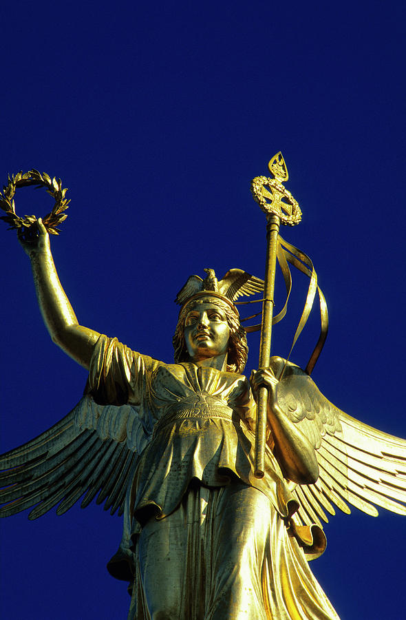 Europe, Germany, Berlin, Bronze Sculpture Of Victoria On Top Of The Berlin Victory Column Photograph by H.& D. Zielske