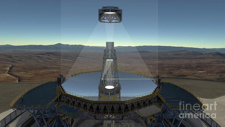 European Extremely Large Telescope Mirror System Photograph by European Southern Observatory/science Photo Library