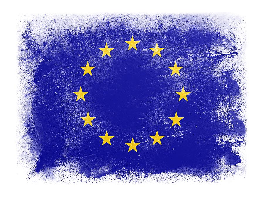 1x European Union Flag printed Vinyl Sticker 300mm EuropeanUnion 