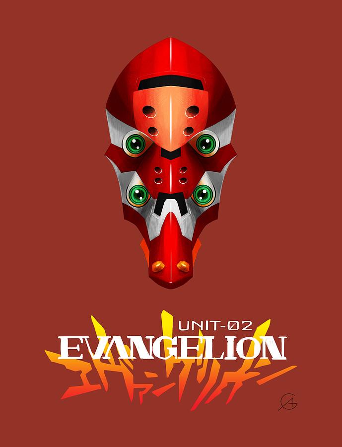 Eva02 Head Logo Digital Art by Andrea Gatti