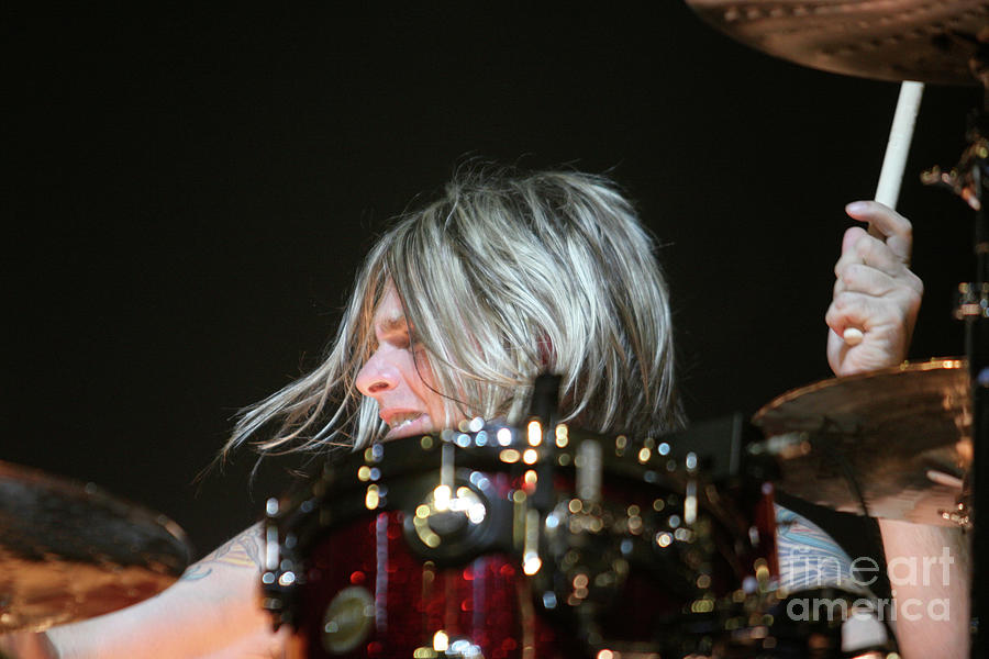 Evanescence Drummer Rocky Gray Photograph by Concert Photos Fine Art