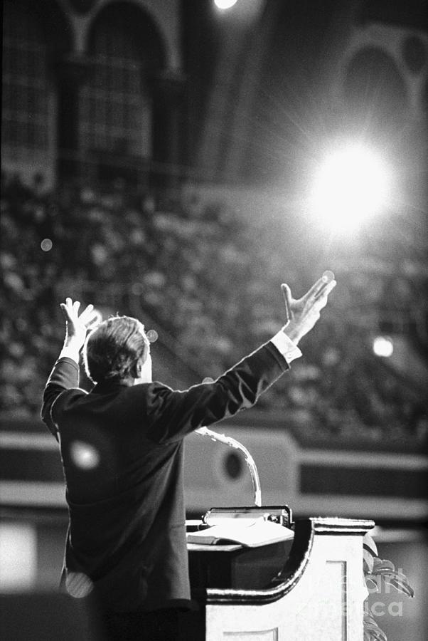 Evangelist Billy Graham Preaching Photograph by Bettmann