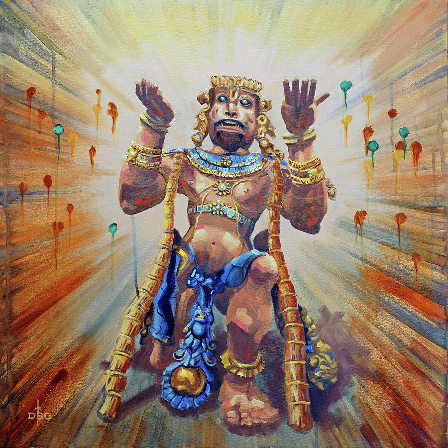 Evaporating Offering of the Monkey God Painting by David Bader