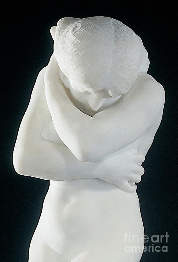 Auguste Rodin Sculpture - Eve After Fishing  Modesty by Auguste Rodin