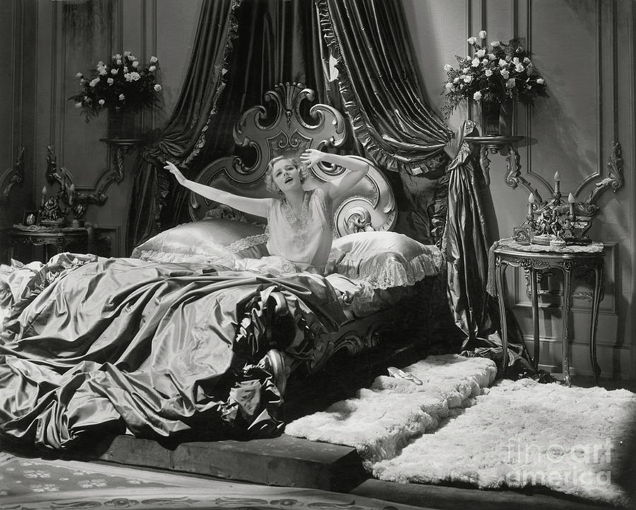 Evelyn Laye Stretching In Bed Photograph by Bettmann