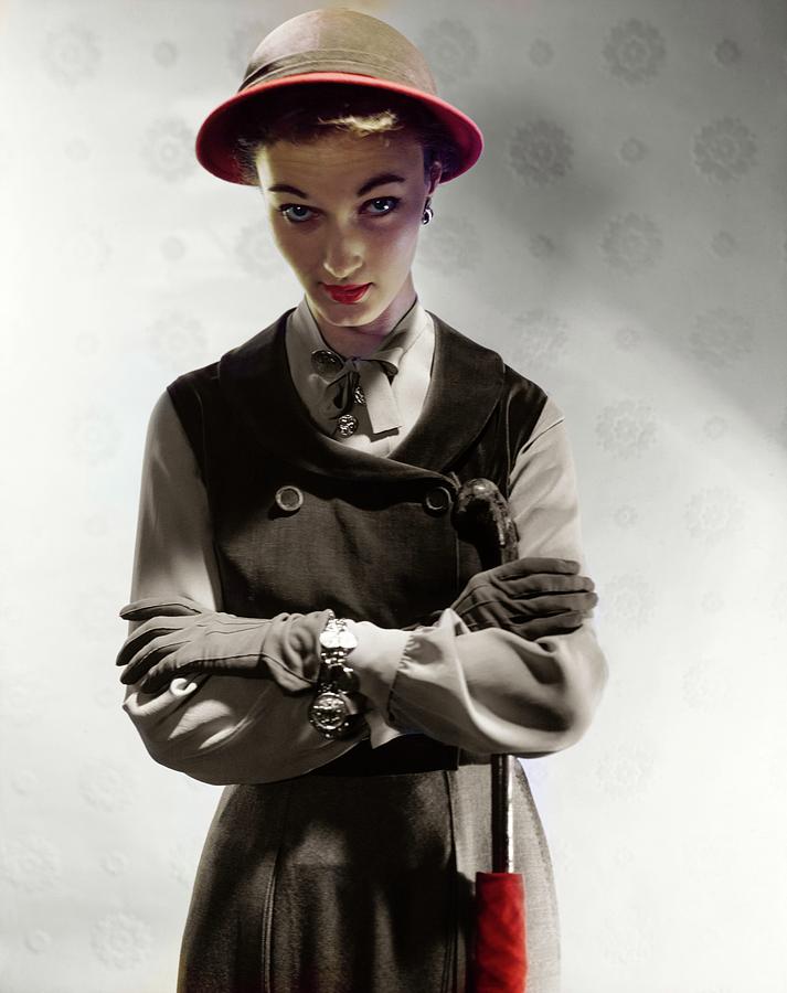 Evelyn Tripp Wearing B.h. Wragge Photograph by Horst P. Horst