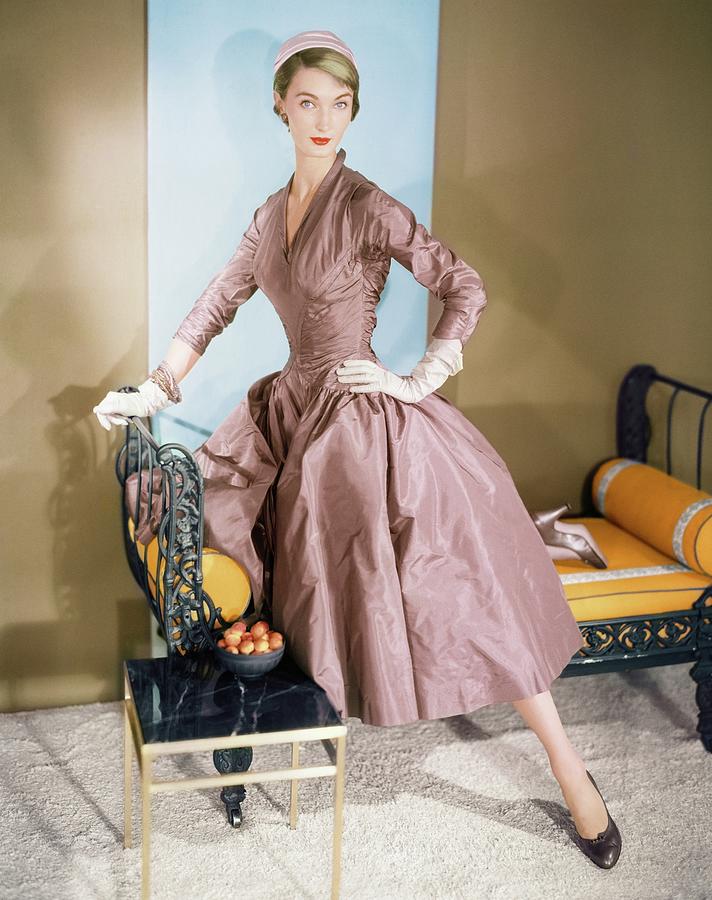 Evelyn Tripp Wearing Ceil Chapman Photograph by Horst P. Horst