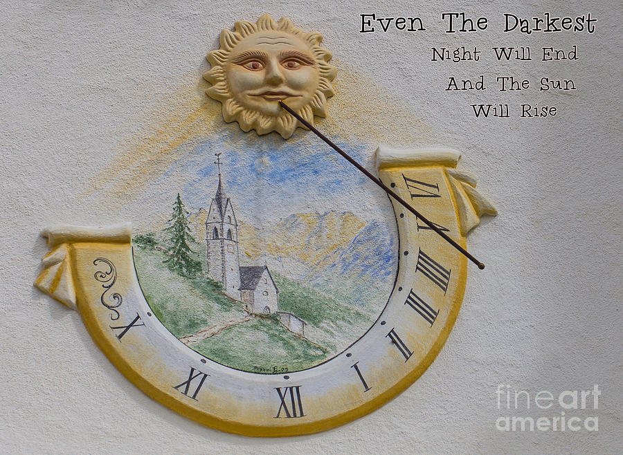 Even The Darkest Night Will End... Mixed Media by Eva Lechner