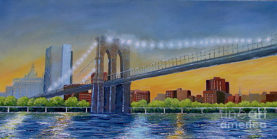 Evening at the Big Apple Painting by Jerry Walker