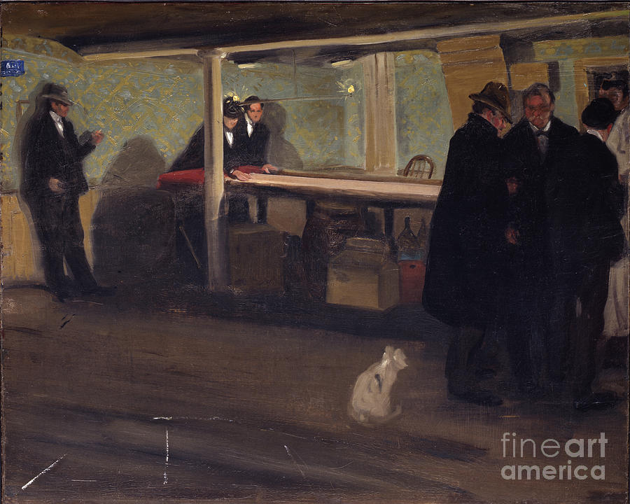 Evening At The Club, C.1902 Painting by Alfred Henry Maurer