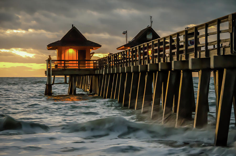 Evening on the Naples Pier Photograph by Lloyd Gillies Evening on the Naples Pier Photograph by Lloyd Gillies