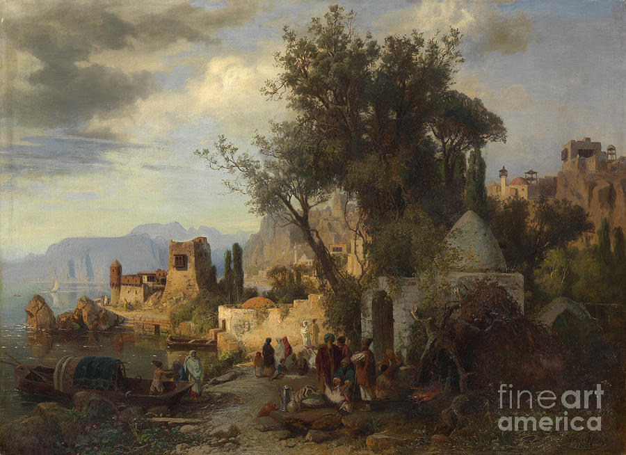 Evening By The Kura River Near Tiflis Drawing by Heritage Images