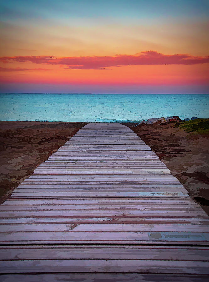  Evening Colors of Torremolinos Photograph by Marcy Wielfaert