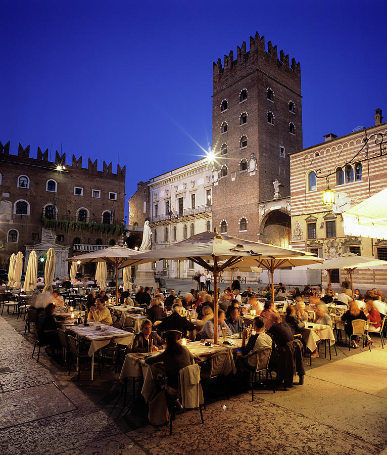 Evening Dining In The Old Town, Verona Photograph by Stuart Black / Robertharding Evening Dining In The Old Town, Verona Photograph by Stuart Black / Robertharding