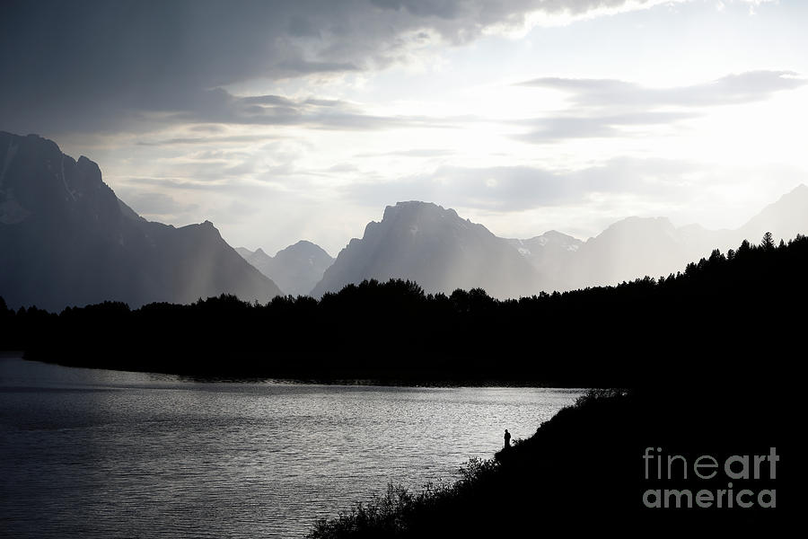 Evening Fisherman at Oxbow Bend Photograph by Stephen Schwiesow