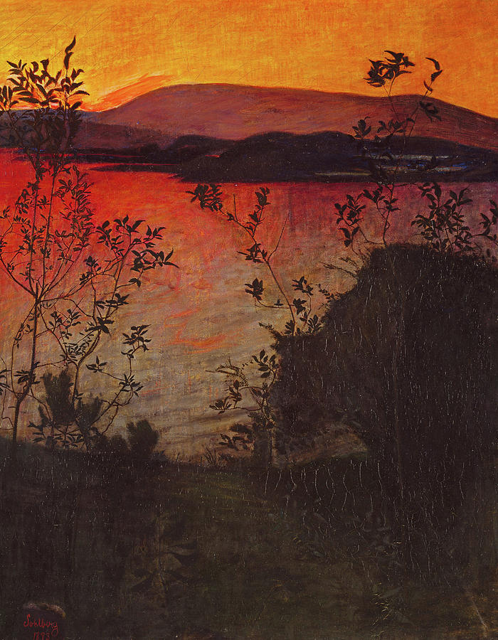 Evening Glow 13 Painting By Harald Sohlberg