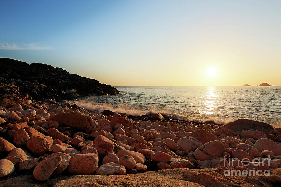 Evening Glow at Porth Nanven Photograph by Terri Waters