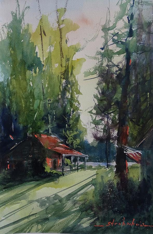 Evening in the Cottage District Painting by Sandra Strohschein