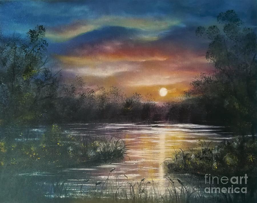 Evening Light Painting By Lia Van Elffenbrinck - Fine Art America