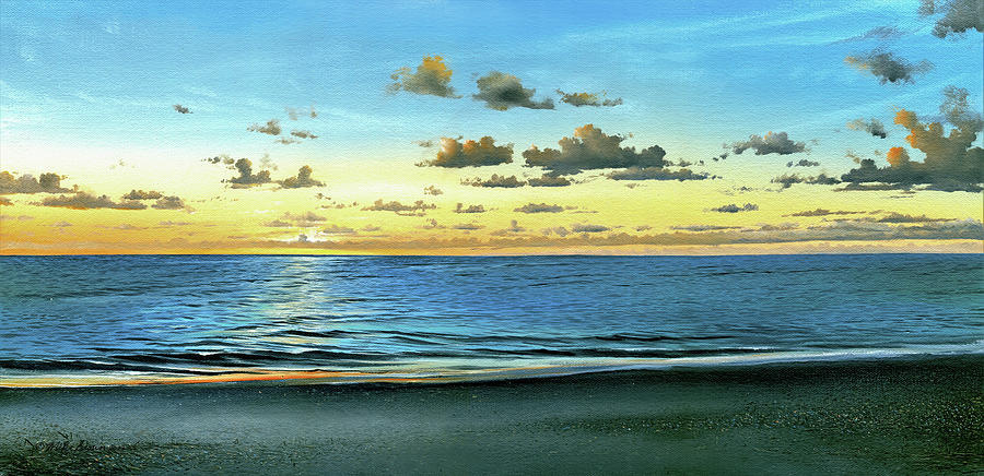 Sunset Painting - Evening Light  by Mike Brown