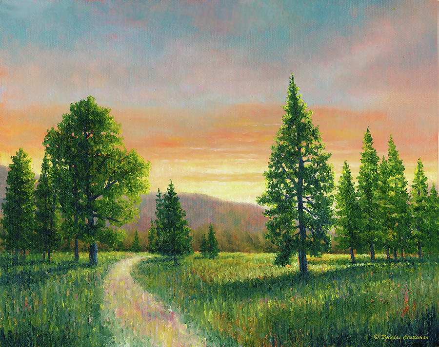 Evening Light on the Meadow Painting by Douglas Castleman