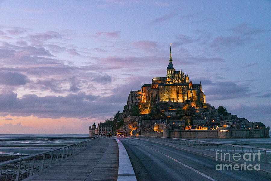 Evening Magic Mont Saint Michel Photograph by Wayne Moran