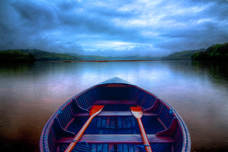 Evening Rowboat Blues Photograph by Debra and Dave Vanderlaan