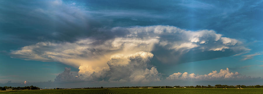 Evening Supercell and Lightning 002 Photograph by Dale Kaminski