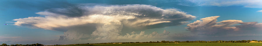 Evening Supercell and Lightning 011 Photograph by Dale Kaminski