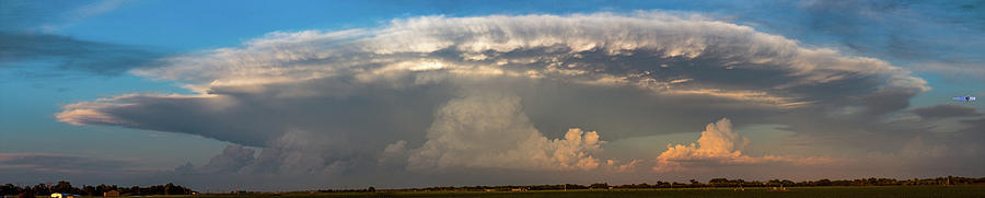 Evening Supercell and Lightning 015 Photograph by Dale Kaminski