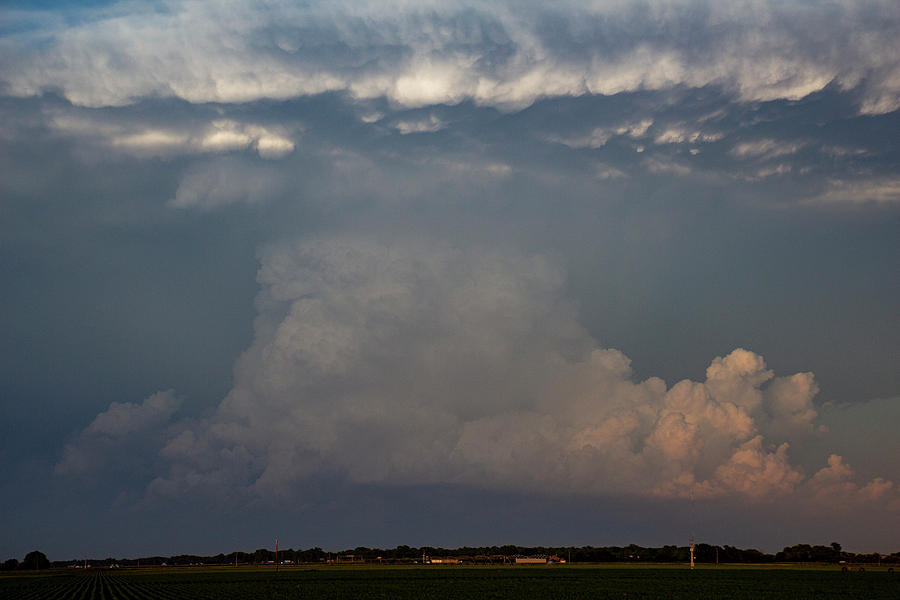 Evening Supercell and Lightning 017 Photograph by Dale Kaminski