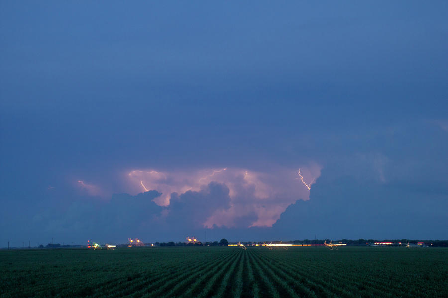 Evening Supercell and Lightning 028 Photograph by Dale Kaminski