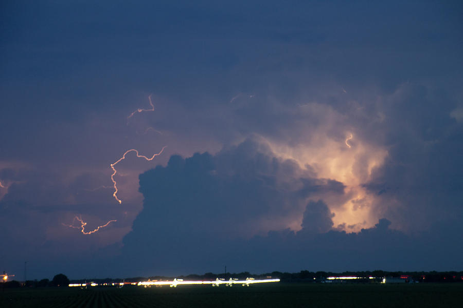 Evening Supercell and Lightning 033 Photograph by Dale Kaminski