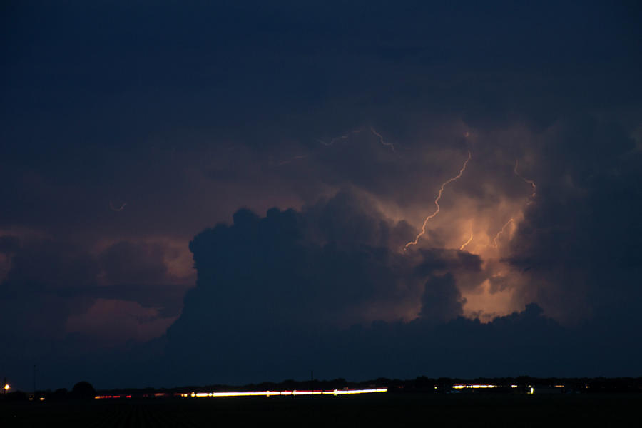 Evening Supercell and Lightning 034 Photograph by Dale Kaminski
